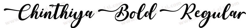 Chinthiya Bold Regular字体转换